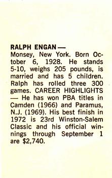 1973 PBA Bowling #NNO Ralph Engan Back